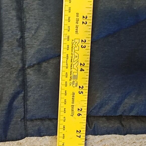 Volcom Down Puffer Vest Women's Large Hooded Sleeveless Printed Lining Black - Picture 10 of 11